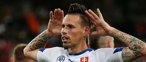 Tor-Tanz. Marek Hamsik ist die EM-Hoffnung der Slowakei.