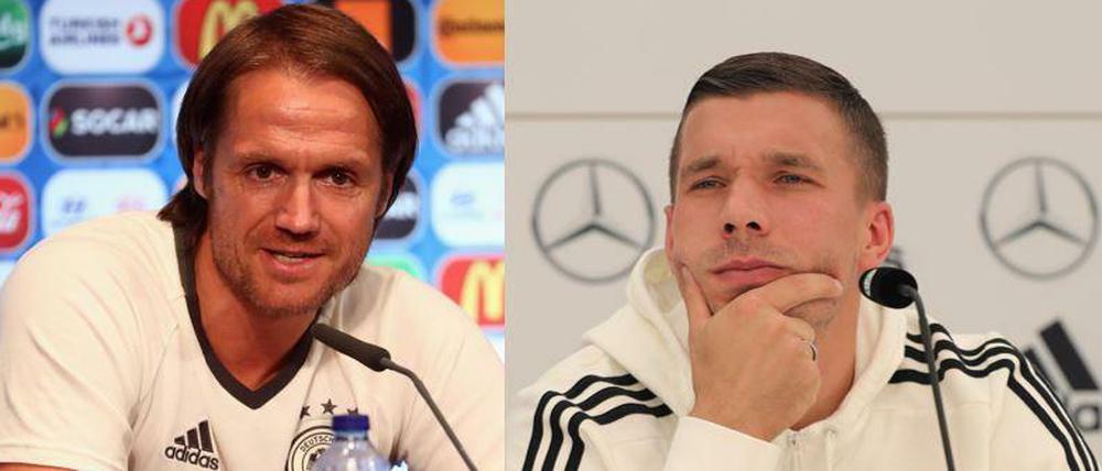 Thomas Schneider (links) und Lukas Podolski (rechts).