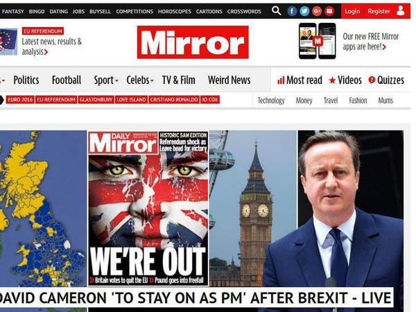 Der "Daily Mirror" gibt sich sachlicher.