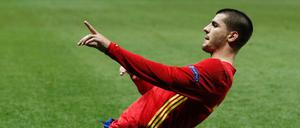 Alvaro Morata beim Torjubel.