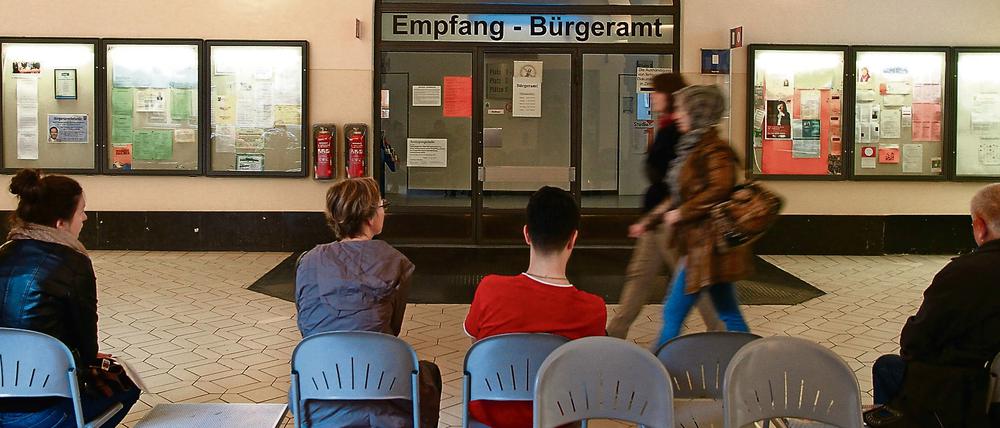 Wartesaal im Bürgeramt Charlottenburg.