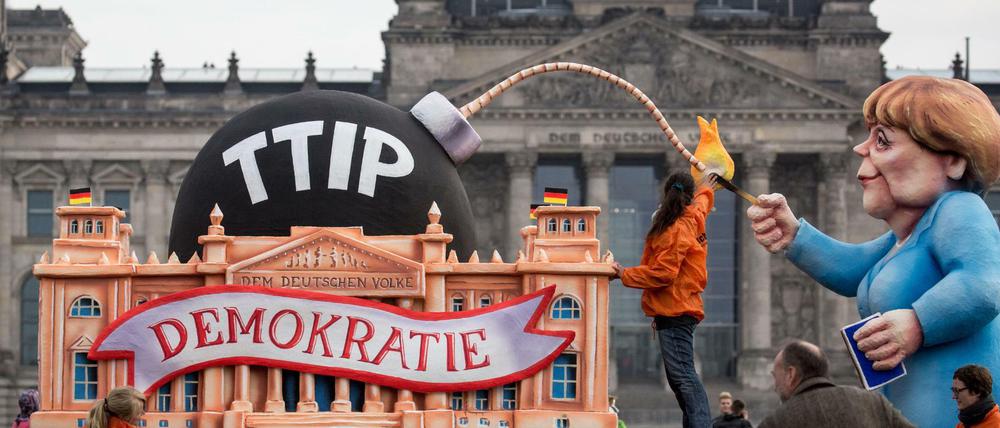Demonstration gegen TTIP.