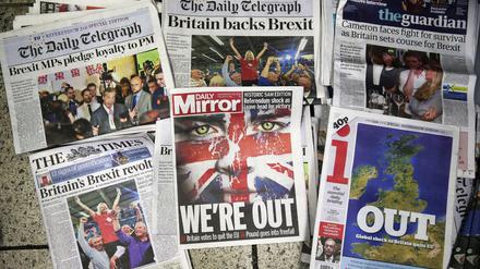 Viele britische Zeitungen hatten kampagnenartig Stimmung für den Brexit gemacht. 