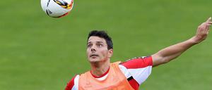 Der Österreichische Stürmer Philipp Hosiner im Trainingscamp.