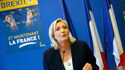 Marine Le Pen, Vorsitzende des rechtsextremen Front National, fordert ein Referendum auch für Frankreich.