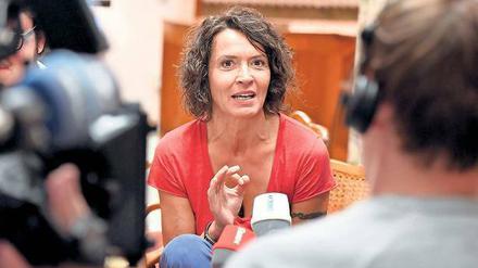 Ulrike Folkerts am "Tatort"-Set