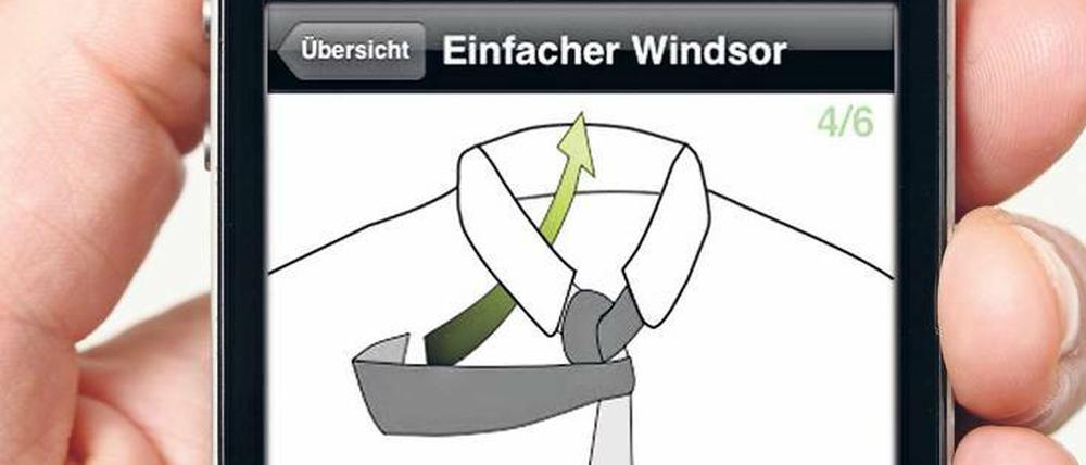 Von gestern. Wie man eine Krawatte mit dem einfachen Windsor-Knoten bindet, kann man sich auf dem Smartphone erklären lassen. Gebraucht wird er immer seltener.