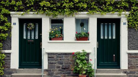 Wie aus dem Bilderbuch: Hauseingang in der Gartenstadt Margarethenhöhe in Essen.