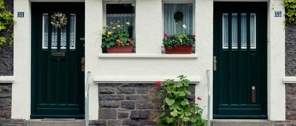 Wie aus dem Bilderbuch: Hauseingang in der Gartenstadt Margarethenhöhe in Essen.
