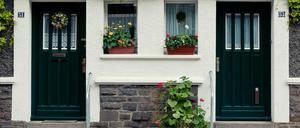 Wie aus dem Bilderbuch: Hauseingang in der Gartenstadt Margarethenhöhe in Essen.