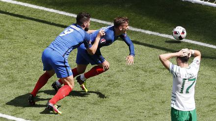 Antoine Griezmann dreht mit Frankreich in der zweiten Hälfte gegen Irland mächtig auf.