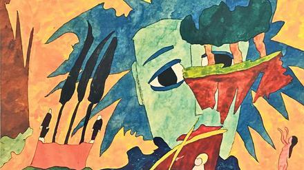 Außenseiter. „Ohne Titel“, Gouache von Paul Goesch, 1920.