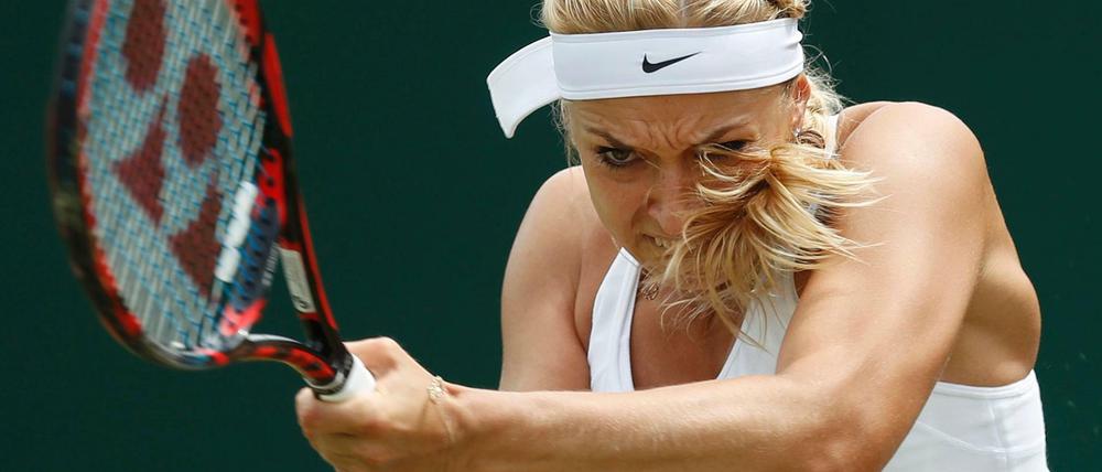 Sabine Lisicki im Match gegen die Australierin Samantha Stosur.