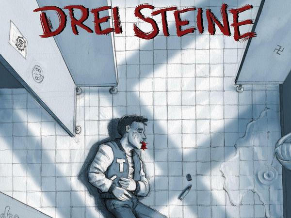 Drei Steine. Das Cover des autobiografischen Bandes.