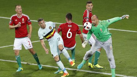 Gabor Kiraly (r.) hatte gut zu tun im Spiel gegen die Belgier.