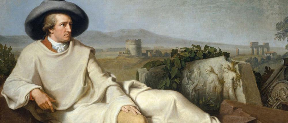 Schon 1787 malte Johann Heinrich Tischbein das Gemälde "Goethe in der Campagna". Und vor 200 Jahren erschien Goethes italienische Reise als Buch.