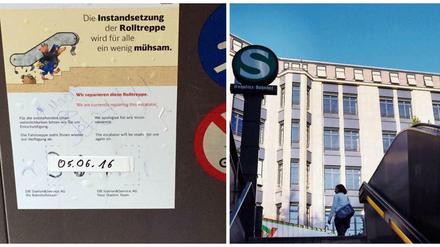 "... ein wenig mühsam". Die Rolltreppe ist mal wieder kaputt.