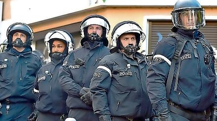 Oft im Einsatz: Berliner Polizisten.