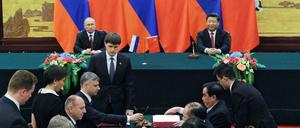 50 Abkommen haben China und Russland unterzeichnet. 