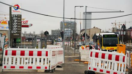 Die Heidestraße in Berlin-Mitte zwischen Hauptbahnhof und Wedding, aufgenommen im März 2016.