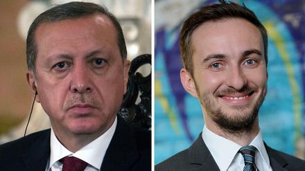 Recep Tayyip Erdogan und Jan Böhmermann. 