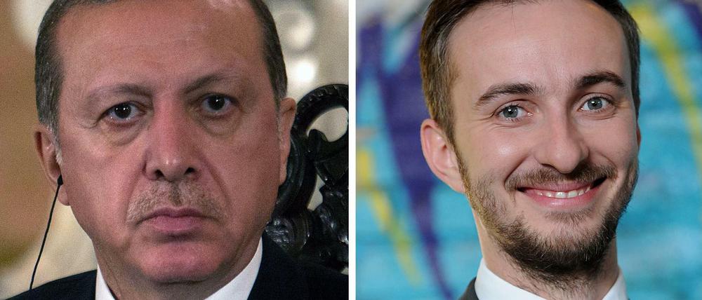 Recep Tayyip Erdogan und Jan Böhmermann.