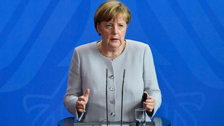 Nicht garstig sein zu den Engländern. Angela Merkel, Bundeskanzlerin, am Montag in Berlin. 