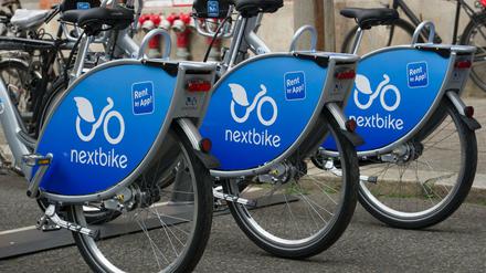 Die Nextbike-Räder in Berlin.