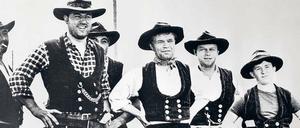 Kerle wie wir. Dominierende Figur in „Spur der Steine“ ist der Brigadier Hannes Balla (Manfred Krug, 2. von links), der sich von einem anarchischen Egoisten zum pflichtbewussten Mitglied der sozialistischen Gesellschaft wandelt. 