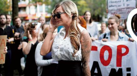 Opfer oder Täterin? Gina-Lisa Lohfink, Ex-Fernsehtopmodel, muss sich derzeit vor Gericht wegen falscher Verdächtigung verantworten.
