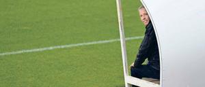 Schweizer Bank. Lucien Favre hospitierte in der Vorrunde beim deutschen Nationalteam.