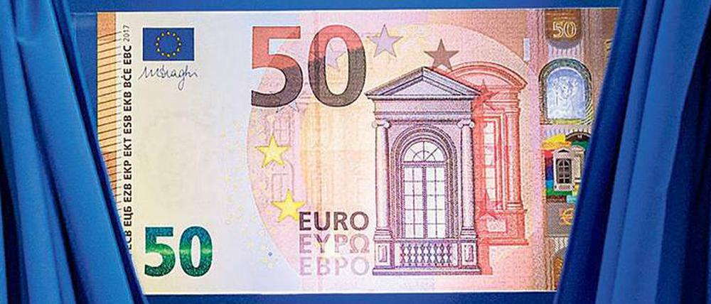 So sieht er aus: Der neue Fünfzig-Euro-Schein.