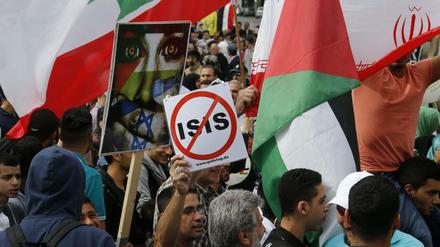 Al-Quds-Demonstranten im vergangenen Jahr in Berlin.