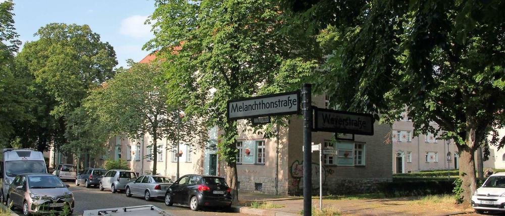 Die betroffenen Häuser an der Melanchthonstraße,