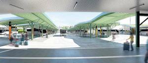 Wohlbedacht. Am Zentralen Omnibusbahnhof am Messedamm soll alles effizienter, heller und komfortabler werden.