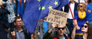 March for Europe in London, against Brexit, Great Britain leaving the European Union.