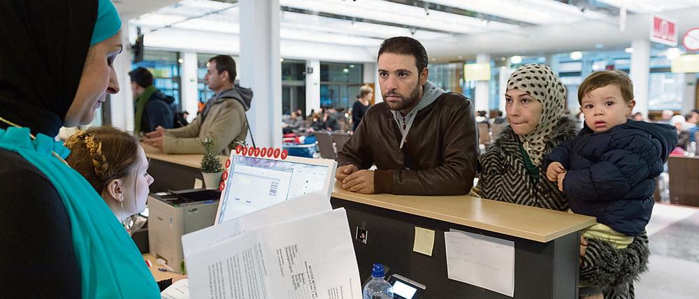 Flüchtlingsregistrierung in Berlin-Wilmersdorf