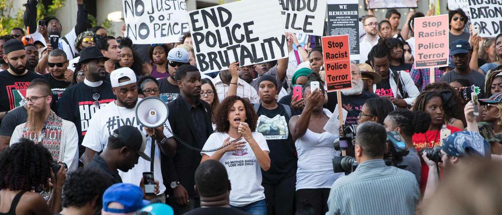 Protestmarsch in Dallas.