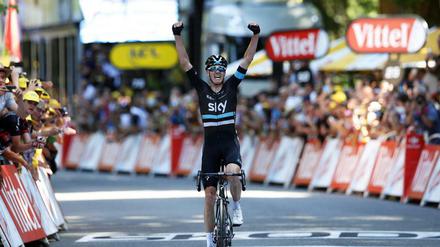 Ab Sonntag in Gelb. Christopher Froome ist schon wieder ganz vorn.