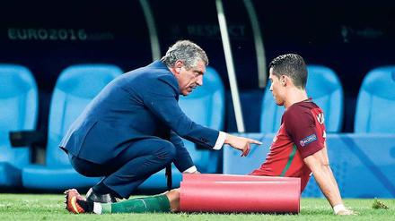 You, me, Europameister. Portugals Trainer Fernando Santos und sein Kapitän Cristiano Ronaldo.