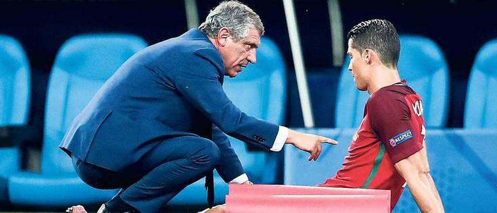 You, me, Europameister. Portugals Trainer Fernando Santos und sein Kapitän Cristiano Ronaldo.