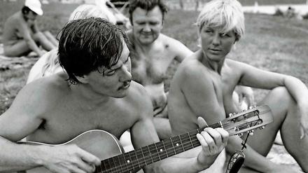 Kleine Freiheiten: Ein Nacktbadestrand in Leipzig, um 1980.