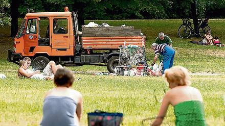 Müll im Volkspark Friedrichshain