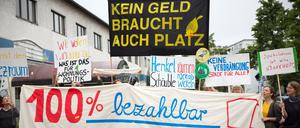 Fehlende Wohnungen sind ein heißes Thema, wie diese Demonstration am 17. Juli zeigte.