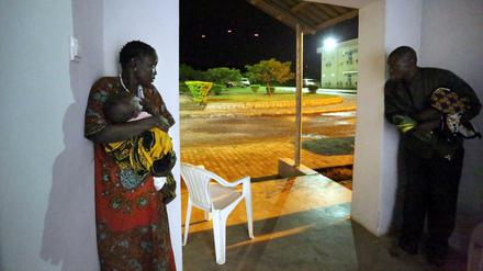 Zivilisten suchen in einem Haus der Vereinten Nationen Schutz vor den Kämpfen in Juba, Südsudan.