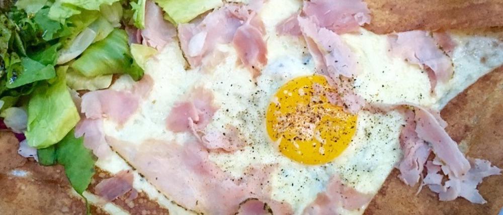 Galette mit Schinken und Spiegelei