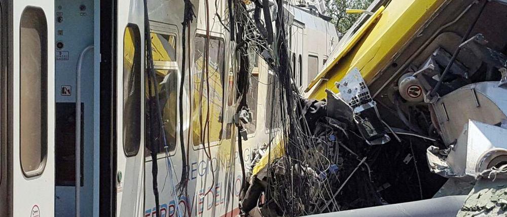 Die verkeilten Züge in Italien.