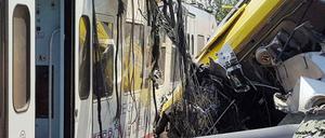 Die verkeilten Züge in Italien.