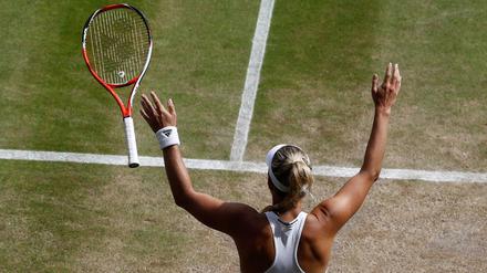 Geschafft. Angelique Kerber schlägt Venus Williams im Wimbledon-Halbfinale. 