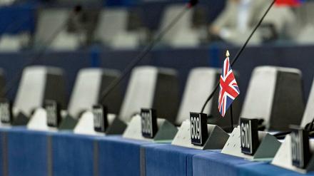 Eine einsame britische Flagge ist im Europaparlament in Strasbourg zu sehen. 70 Prozent der Deutschen finden den Brexit schlecht. 